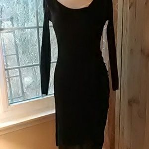 Sexy mesh dress with ruffle detail at hip